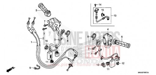 COMMUTATEUR/CABLE (NC750XD) NC750XDJ de 2018